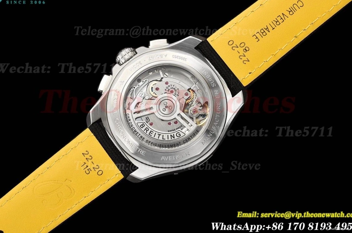 SS NY BLSF B01 Avenger Cal.01 Black 44mm Dial Chrono 0514